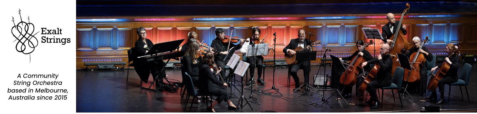Exalt Strings performing on stage