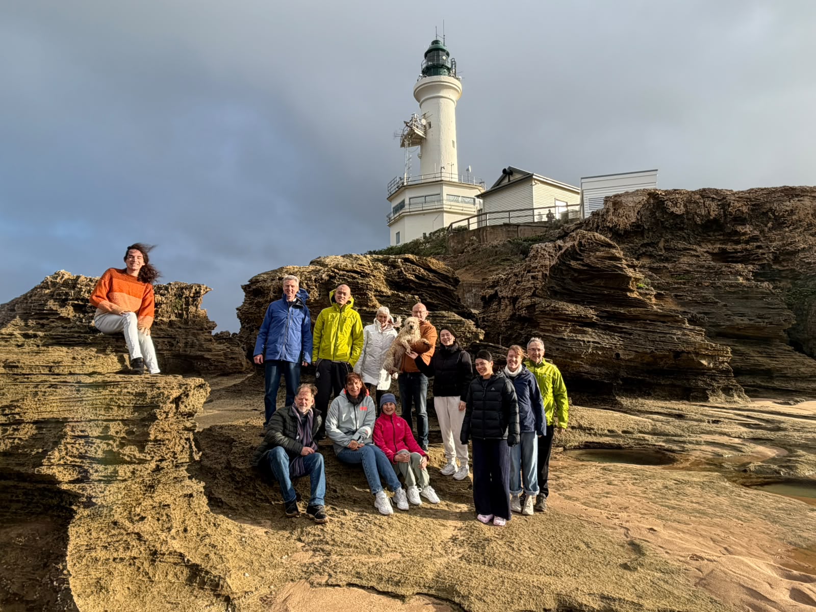 Exalt Strings members at Point Lonsdale lighthouse during annual rehearsal retreat